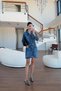 Two-Piece Design Denim Dress - 2