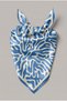 Blue White Coral Wave Pattern Scarf Bandana 50X50 cm - 3