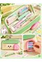 Oxford Fabric Multi-Compartment Large Capacity School Stationery Organizer with Cute Dog Cat Figures Illustrated Kids Student Water-Resistant Pencil Holder Pencil Case Bag - 2