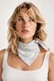 Black and White Topographic Line Pattern Scarf Bandana 50X50 cm - 2