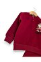 Baby Boy Winter 3 Thread Yarn Rastered Ride on Printed 6-9-12-18-24 Months 2-Piece Top and Bottom Set - 3