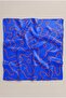 Electric Blue Red Maze Pattern Scarf Bandana 50X50 cm
