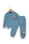 Baby Boy Winter 3 Thread Yarn Rastered Ride on Printed 6-9-12-18-24 Months 2-Piece Top and Bottom Set - 2