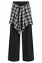 Black Palazzo Trousers with Piece Shirt Detail