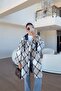 Patterned Navy Blue Parka Jacket - 2