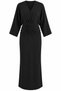 Black Casual Dress with Gathered Waist