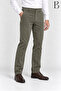 Comfortable Cut Winter Green Men's Velvet Dad Pants with Fleece Inside - 2