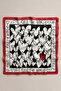 Black Red Heart Collage Pattern Scarf Bandana 50X50 cm
