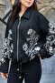 Premium Design Stone Embellished Suede Jacket Sun515 - 2