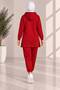 Women's plus size tracksuit set with side slit detail - 2
