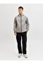 Jjebase Sweat Zip Hood Sn Light Gray Men's Coat 12289209