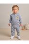 Baby Boy Winter 3 Threaded Threaded Lion Embroidered 6-9-12-18-24 Months 2-Piece Top and Bottom Set