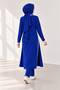 Women's Polo Collar Textured 2-Piece Tunic and Pants Knitwear Set - 3