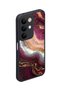 C85 5g Compatible Burgundy Marble Patterned Shockproof Case with Camera Protection - 4