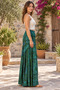 Shanti Petrol Color Mandala Patterned Wide Leg Loose Trousers - 4