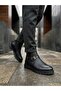 Brown Fur Lined Zippered Lace-Up Light Sole Men's Winter Boots Tge230736 - 2