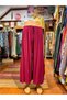 Dark Fuchsia Loose Wide Leg Elastic Waist Pants - 4