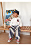 Boys' Doogy Stripe Long Sleeve T-Shirt & Striped Gabardine Pants Set - 3