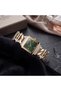 Stone Detailed Square Case Chain Steel Cord Women's Wristwatch - Luxury Design - 5