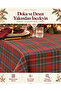 Red Scottish Plaid Patterned Christmas Tablecloth - 2
