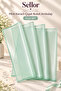 Mint Green Edged Flower Bouquet Packaging 57X57 cm Set of 4 Transparent Packaging Material