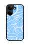 X8 Pro Compatible Blue Wave Pattern Camera Protected Shockproof Case