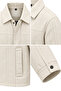 Men's Textured Jacket Classic Collar Zipper Snap Pocket Coat&Jacket - 4