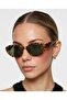 Stella Leopard Cat Eye Polarized Lens Red Geometric Cut Handle Detailed Acetate Metal Hinged Sunglasses