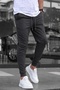 Set of 2 Unisex Regular Fit Ribbed Leg Black, Gray, Navy Blue, Anthracite Color Sweatpants, Sports Sweatpants - 4