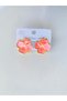 Steel Earrings - Four Leaf Clover Dark Pink Steel Earrings - 4