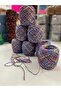 Hand Knitting Yarn Blue Melange Velvet Multi-Coloured Gradient Visual Net 700 Gr - 4