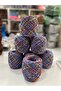 Hand Knitting Yarn Blue Melange Velvet Multi-Coloured Gradient Visual Net 700 Gr - 3