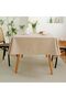 Rectangle Waterproof Table Cloth for Dining Table 4-6 Seater,Cotten-Linen - 4