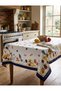 Lemon and Botanical Patterned Digital Printed Table Cloth Velvet Rashell Fabric 160X220 cm - 4
