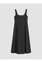 Square Neck A-Line Polka Dot Dress - 3