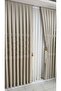 Linen Textured Pompom Cream Panel Background Curtain (Single Panel) - 2
