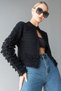 Tassel and Fringe Detailed Crew Neck Crop Knitwear Cardigan Aw26Hi0038 - 2
