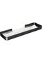 40cm Wall Mounted Shower Caddy, 16 Inch Tempered Glass Bathroom Shelf, White Floating Wall Organizer