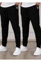 Set of 2 Unisex Regular Fit Ribbed Leg Black, Gray, Navy Blue, Anthracite Color Sweatpants, Sports Sweatpants