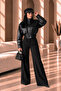 Women's Oversized Stand Collar Pocket Zipper Short Epaulet Leather Bomber Jacket