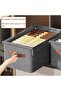 Cloth Storage Box, 3 Pack Fabric Foldable Storage Boxes, Storages Containers with Reinforced - 2