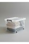 Plastic Storage Box Multipurpose Transparent Plastic Storage Box With Wheels And Lockable Lid Clear/
