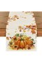 Maple Leaves Pumpkins Sunflowers Fall Table Runner 13x72 Inch