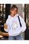 Girl's Hooded Sweatshirt 3 Thread Threaded Winter Printed Hoodie
