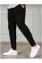 Set of 2 Unisex Regular Fit Ribbed Leg Black, Gray, Navy Blue, Anthracite Color Sweatpants, Sports Sweatpants - 4