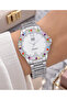 Women's Wristwatch Silver Color White Dial Zircon Stone Casual and Stylish Combination Gift Boxed