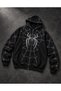 Spider Man Printed / Spider Patterned Trendy Streetwear Zippered Cardigan / Streetwear Y2K