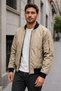 Quilted Lined Bomber Jacket with Zipper Pockets - 6