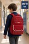 Red 3-Compartment Primary School School Bag Children's Backpack Daily Use 46 X 30 X 23 cm - 2