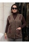 Karyağdi Rose Patterned Steel Knitted Tricot Women's Vest